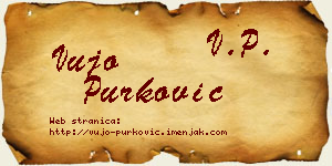 Vujo Purković vizit kartica